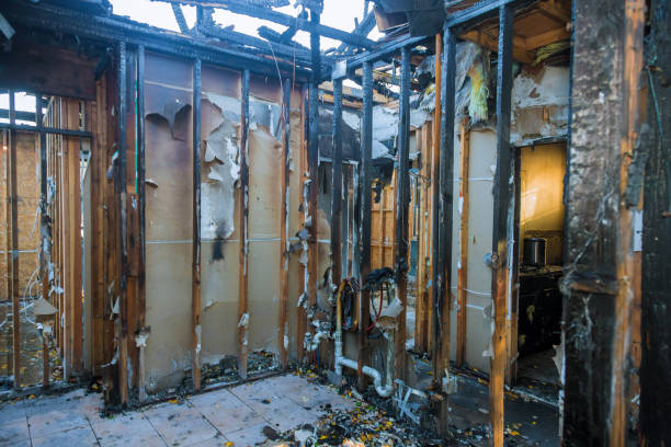Professional Fire Damage Cleanup technician working in Pittstown, NJ